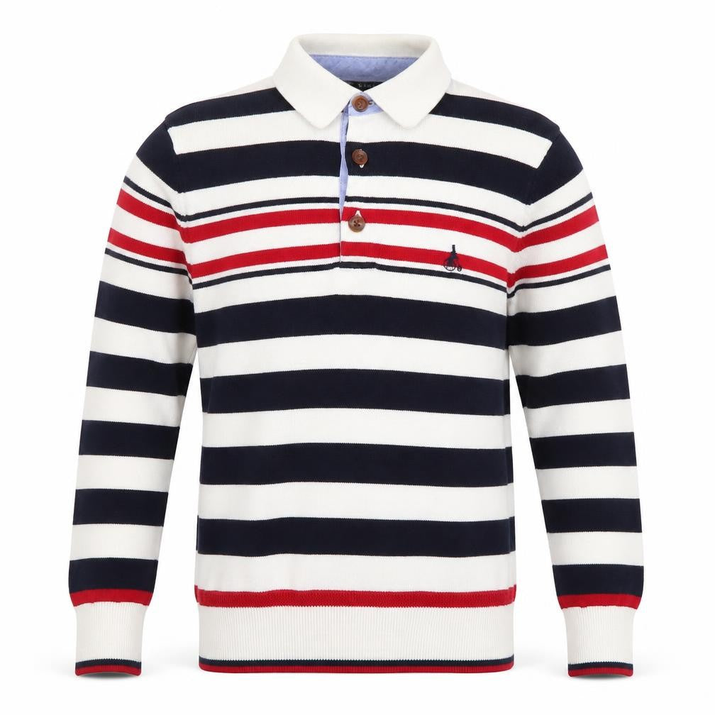 Boys UK Size M Bean Pole Multicoloured Henley Jumper