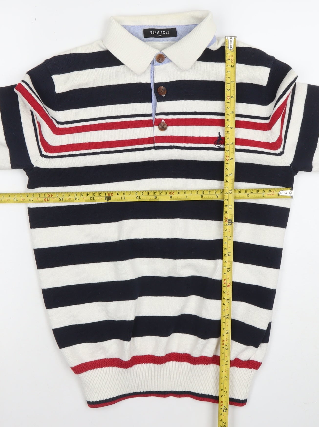 Boys UK Size M Bean Pole Multicoloured Henley Jumper