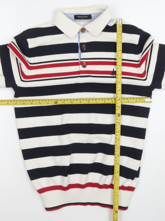 Boys UK Size M Bean Pole Multicoloured Henley Jumper