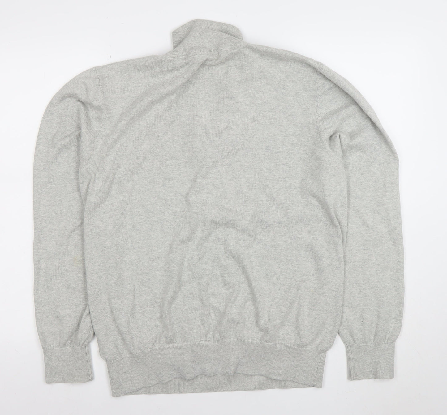 Mens UK Size M Henri Lloyd Grey 1/2 Zip Jumper