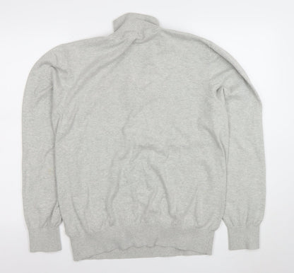 Mens UK Size M Henri Lloyd Grey 1/2 Zip Jumper
