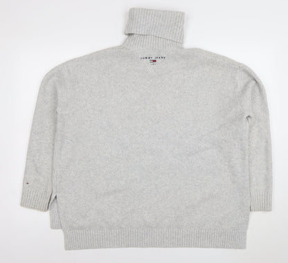 Womens UK Size XS Tommy Jeans Grey Pullover Jumper