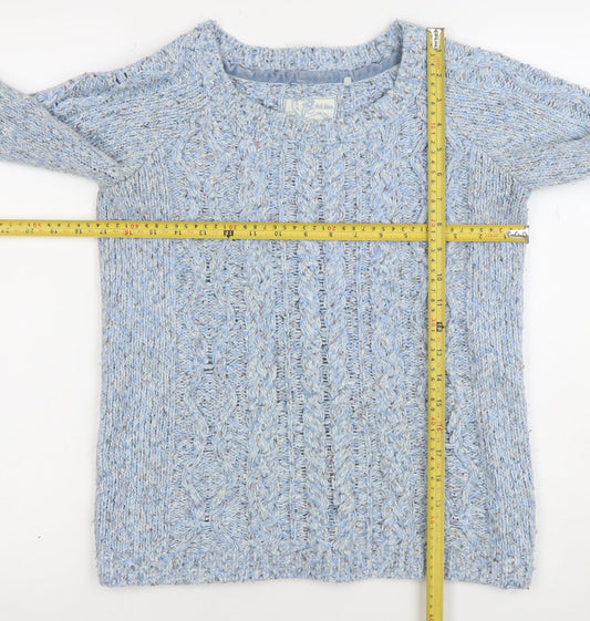 Womens UK Size 10 Fat Face Blue Pullover Jumper
