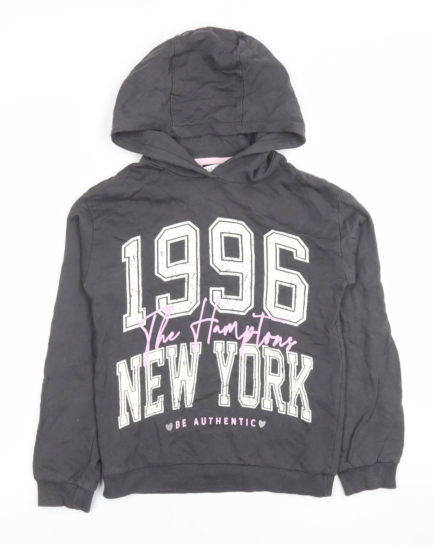 Girls UK Size 10-11 Years Miso Black Pullover Hoodie