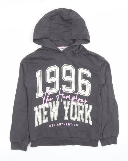 Girls UK Size 10-11 Years Miso Black Pullover Hoodie