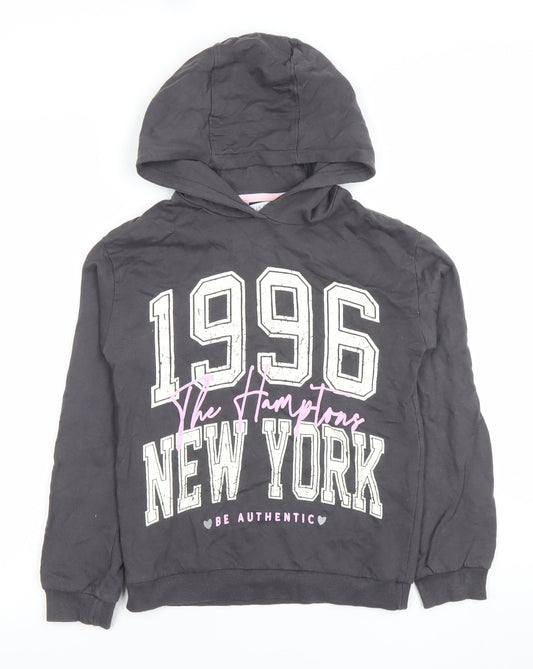 Girls UK Size 10-11 Years Miso Black Pullover Hoodie