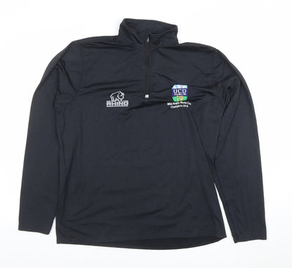 Mens UK Size M Rhino Black RugbyGym & TrainingRunning & Jogging Polo