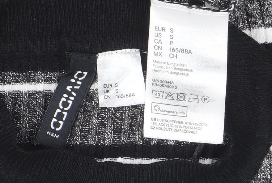 Womens UK Size S H&M Divided Black Pullover Jumper