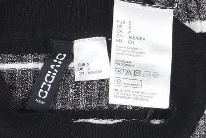 Womens UK Size S H&M Divided Black Pullover Jumper