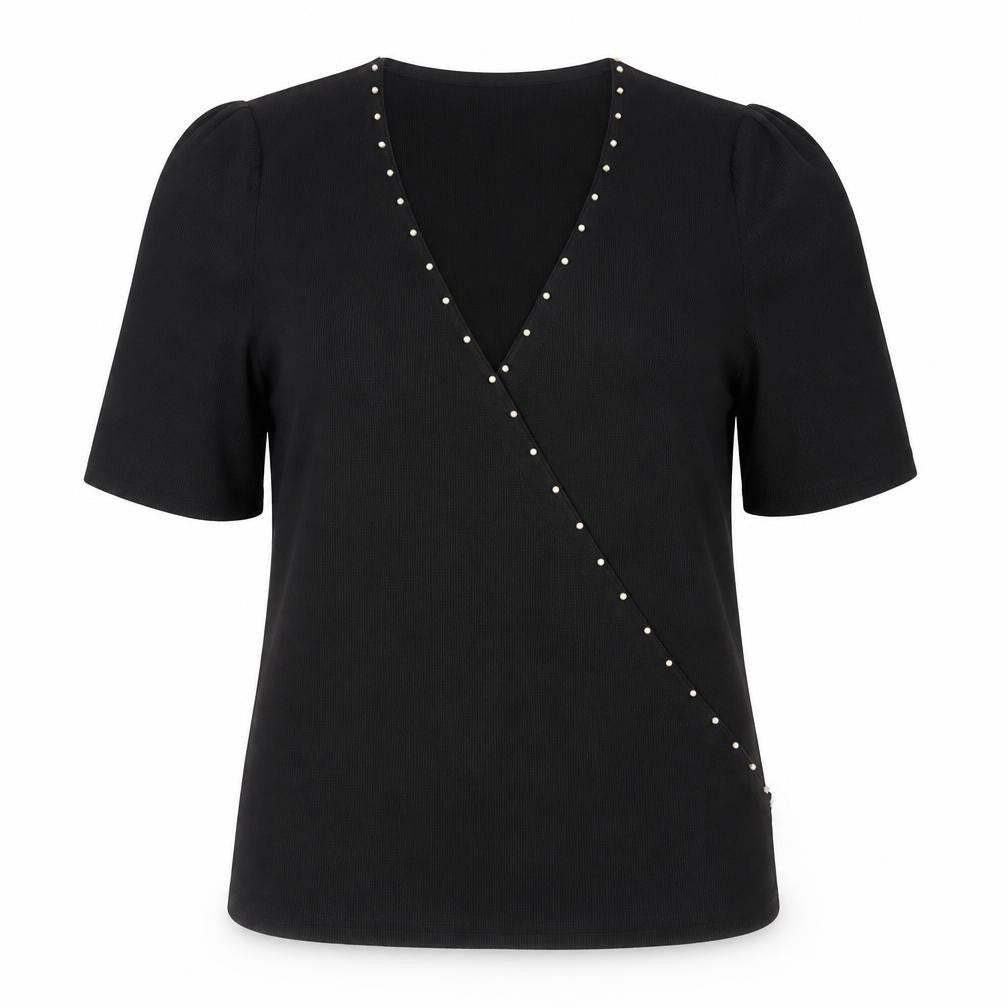 Womens UK Size 20 NEXT Black Wrap Blouse