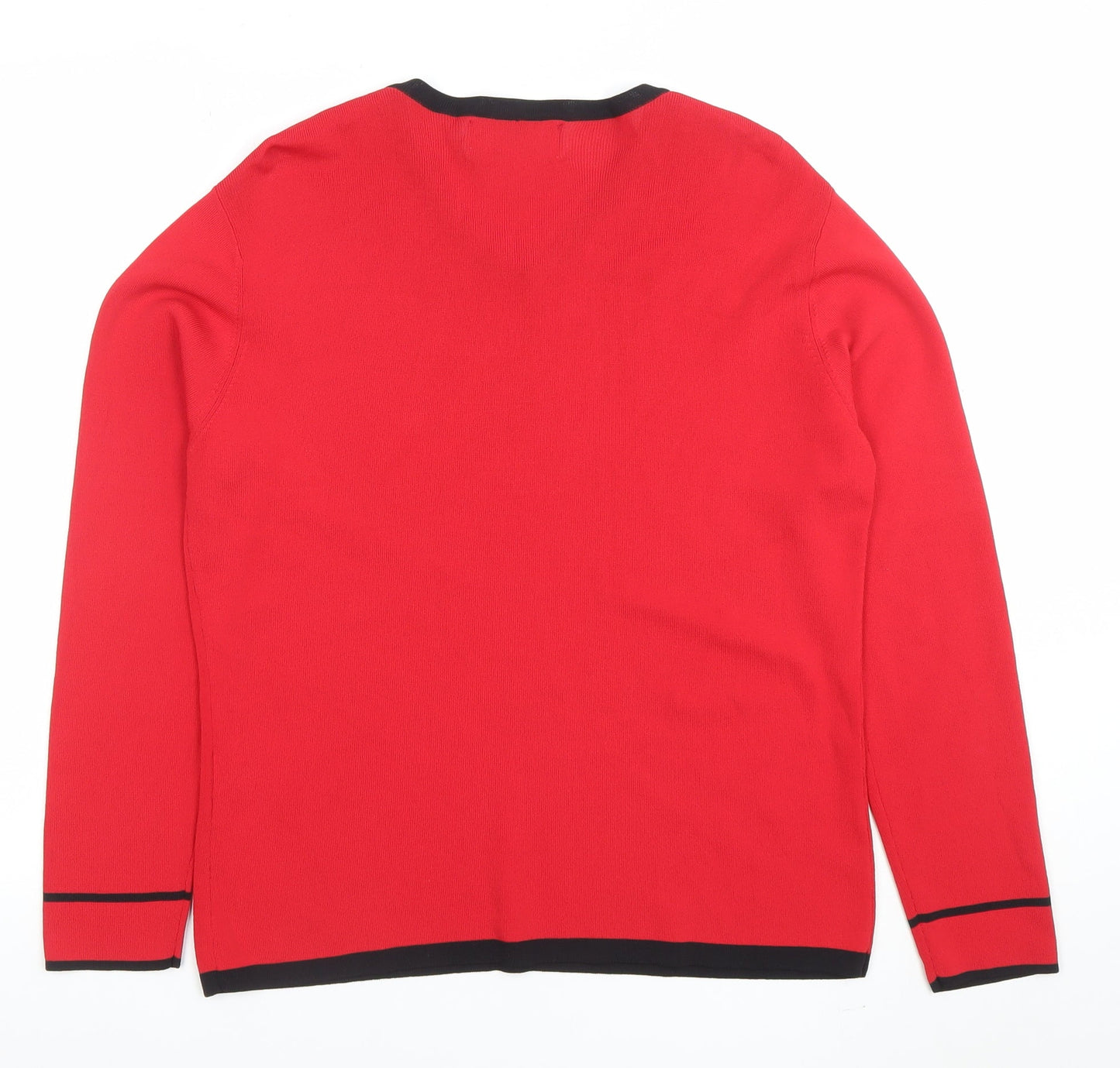 Womens UK Size 16 Jan Eva Red Pullover Jumper
