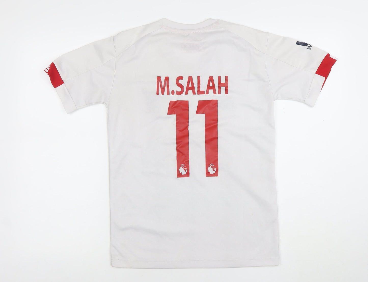New Balance Boys White Liverpool FC M.Salah 11 Football Jersey Top 16 Years