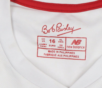 New Balance Boys White Liverpool FC M.Salah 11 Football Jersey Top 16 Years