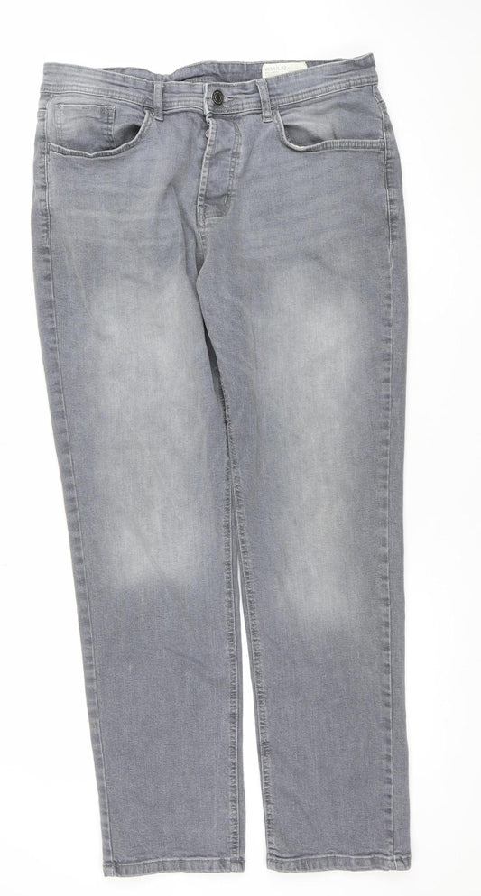 Mens UK Size L denim co Relaxed Fit Straight Grey Jeans
