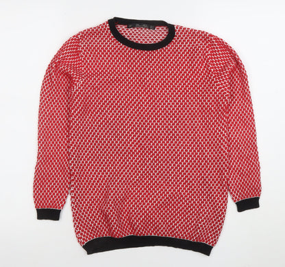 Womens UK Size 8 Zara Red Pullover Jumper