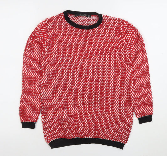 Womens UK Size 8 Zara Red Pullover Jumper