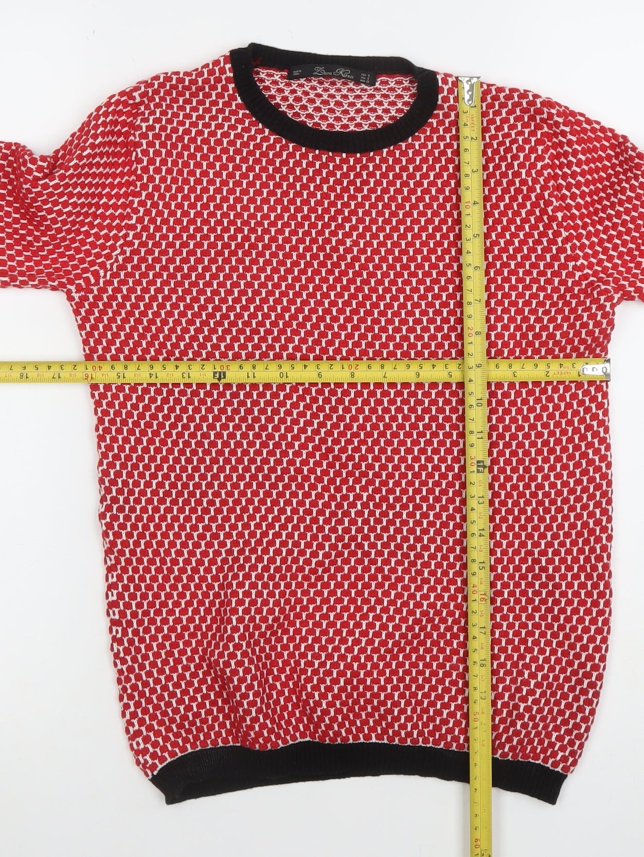 Womens UK Size 8 Zara Red Pullover Jumper