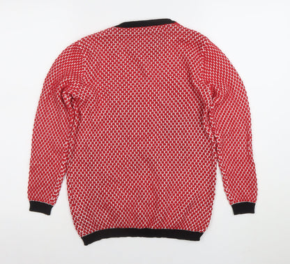 Womens UK Size 8 Zara Red Pullover Jumper