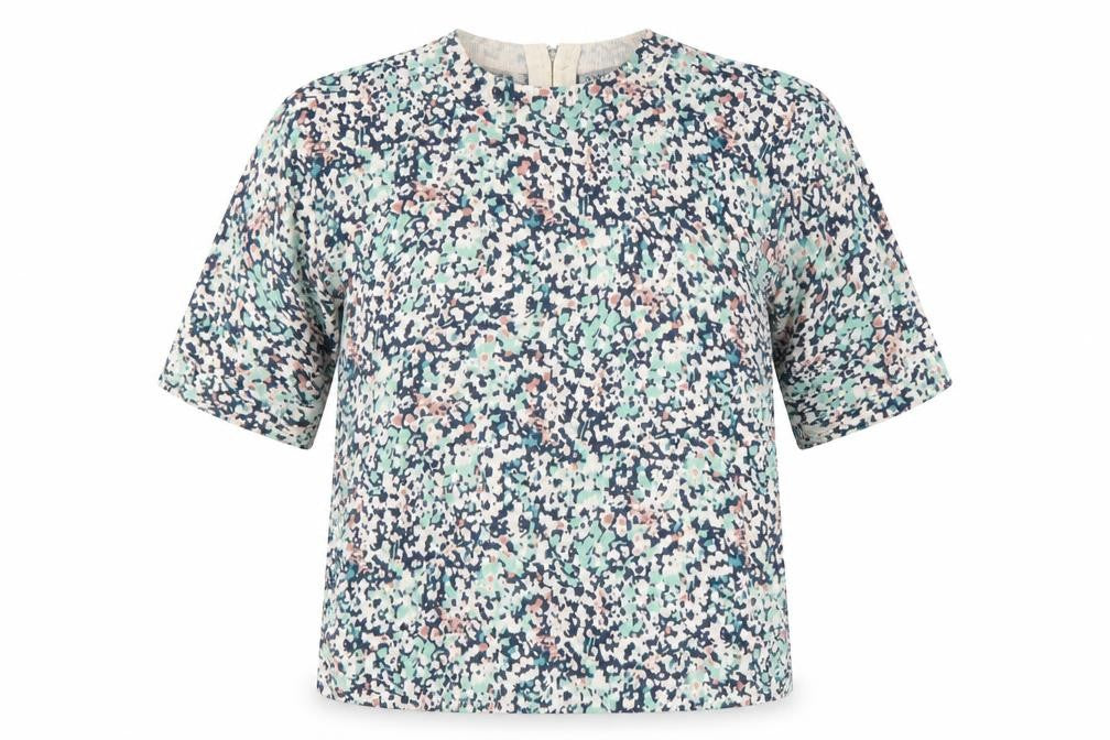 Womens UK Size S Oasis Multicoloured Basic Blouse