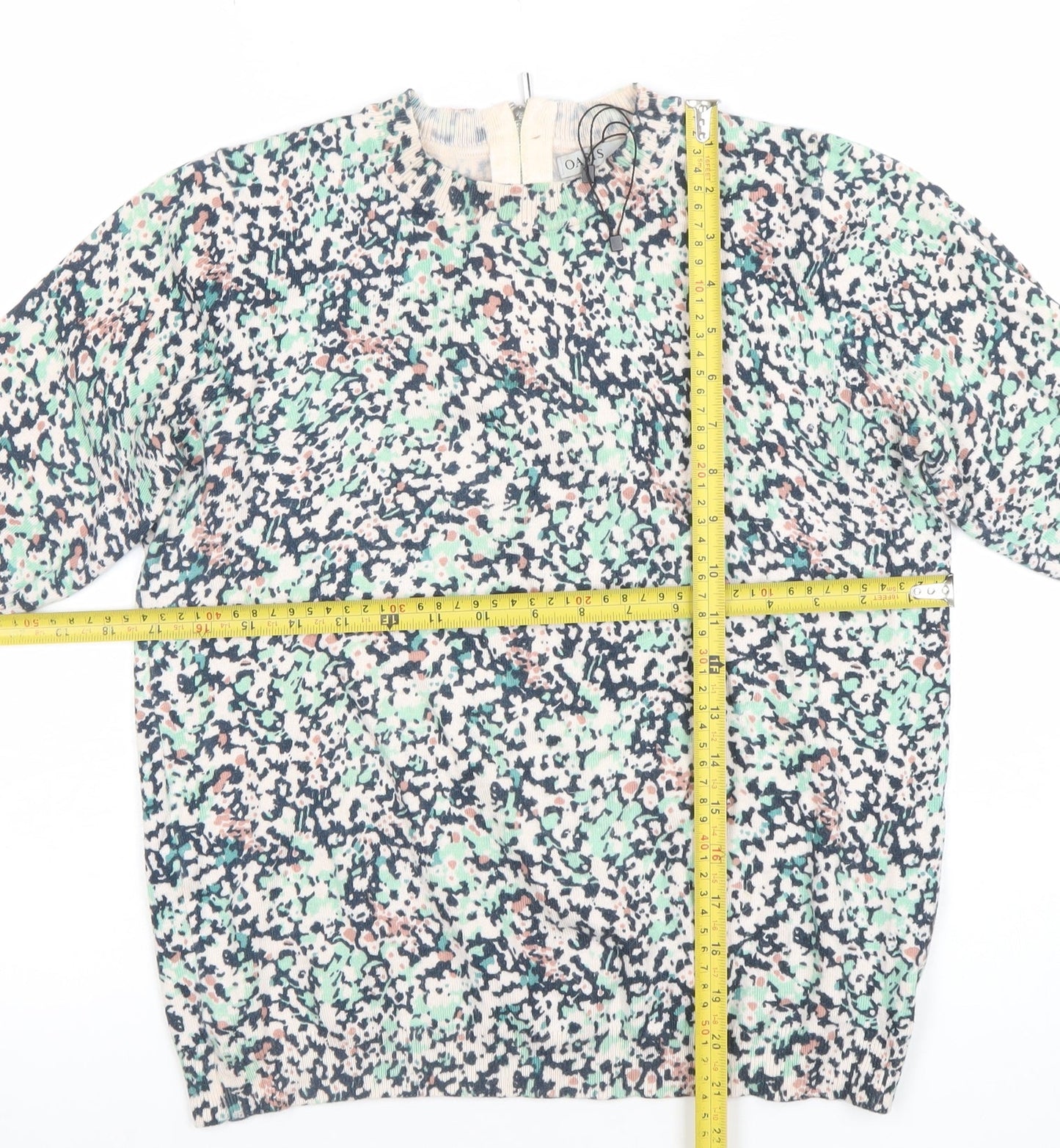 Womens UK Size S Oasis Multicoloured Basic Blouse