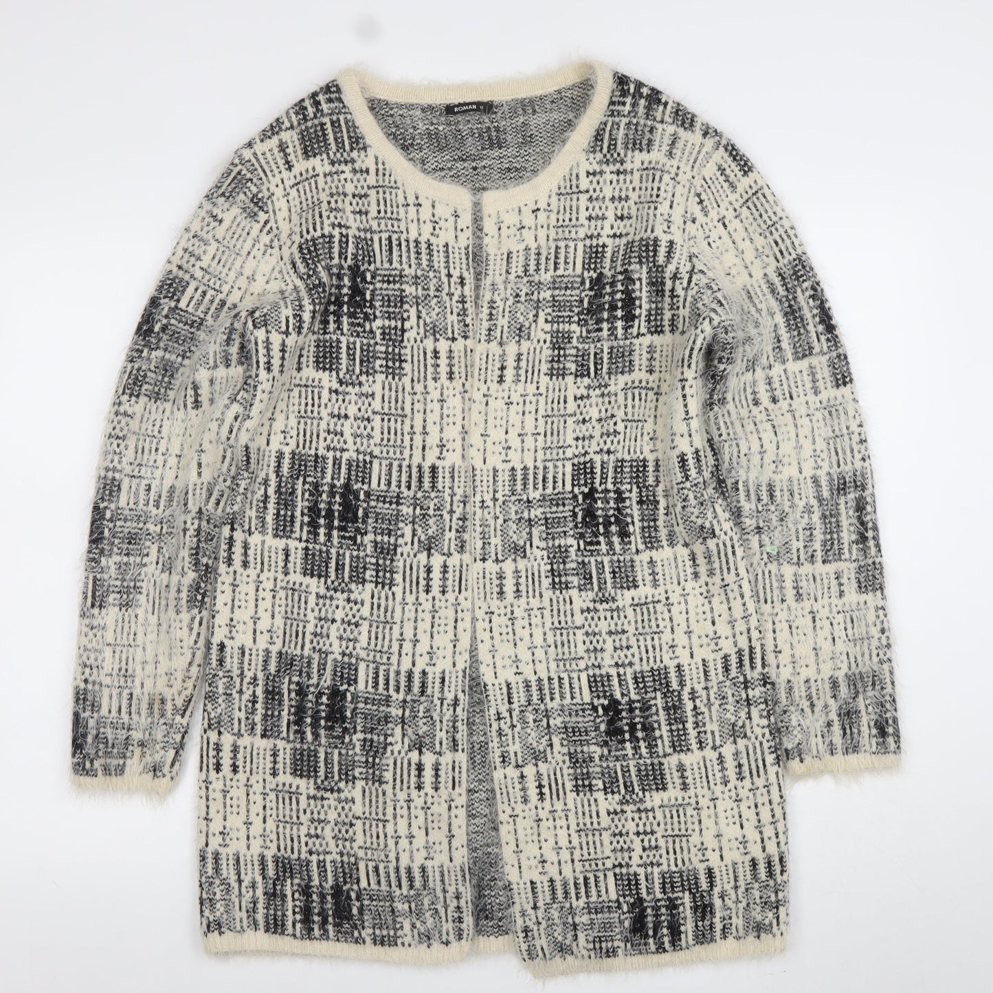 Womens UK Size 12 Roman Grey Cardigan Jumper