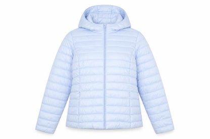Dunnes Women Blue Hooded Puffer Jacket Size 12