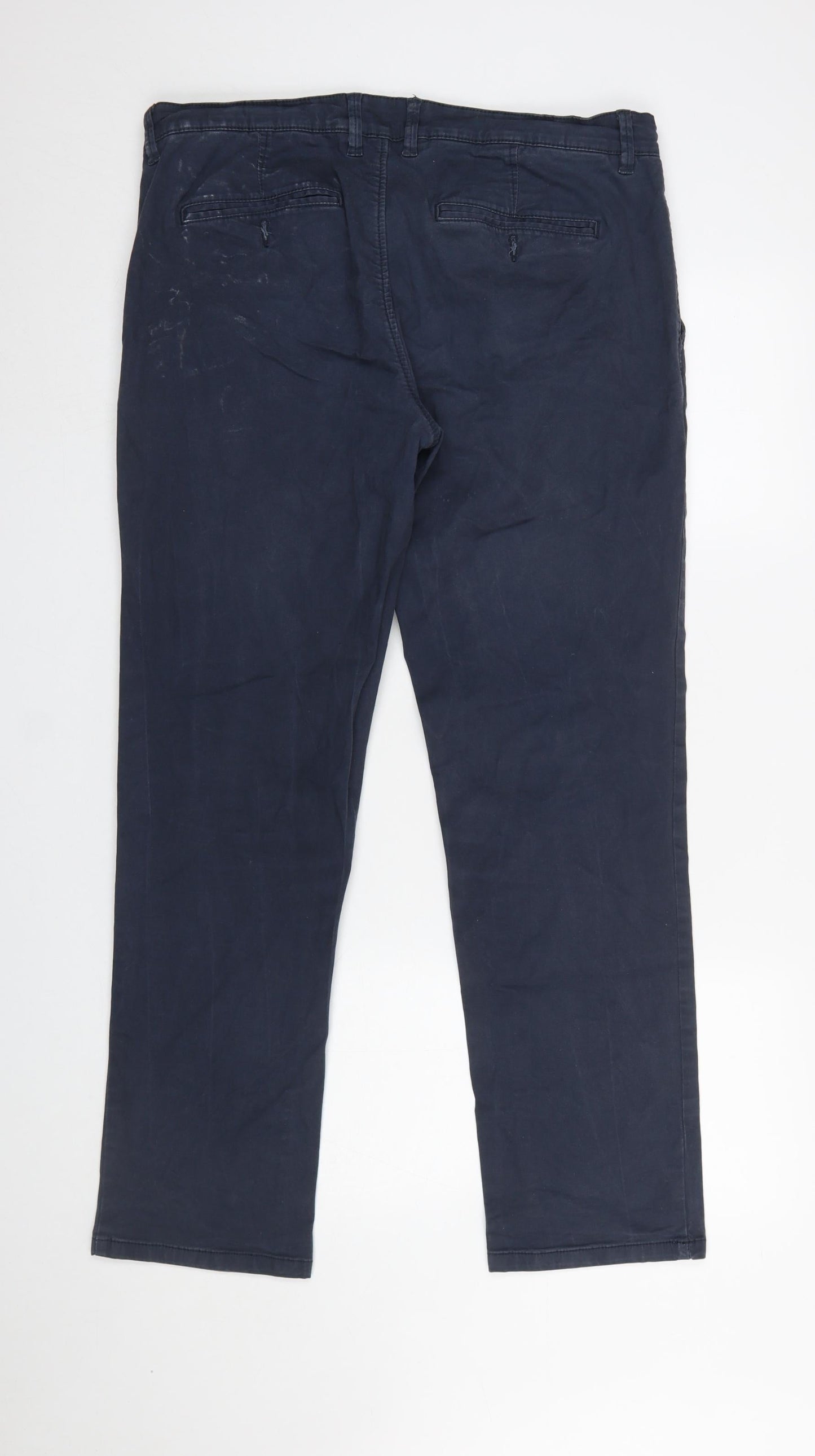 Mens UK Size L Selected Homme Regular Fit Chino Blue Trousers
