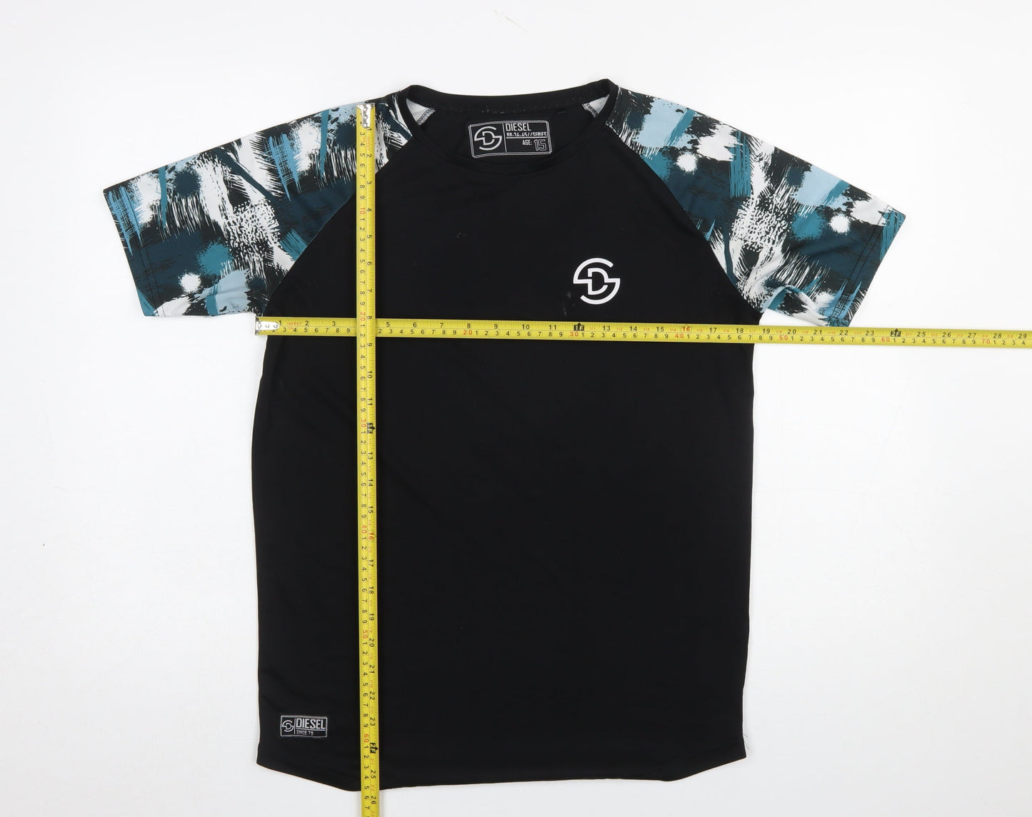 Boys UK Size 15 Years Diesel Black Basic T-Shirt