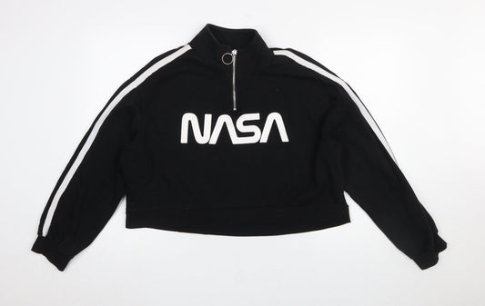 Womens UK Size L H&M Black Pullover Sweatshirt