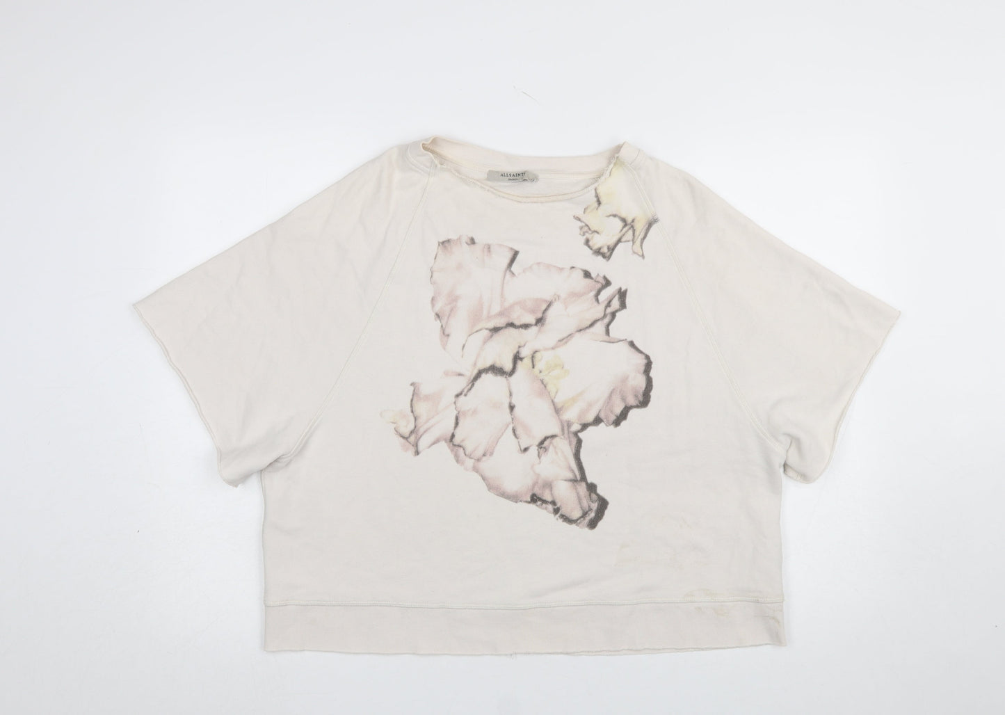 Womens UK Size S AllSaints Beige Pullover Sweatshirt