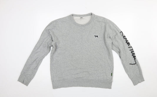 Mens UK Size M Uniqlo Grey Pullover Sweatshirt