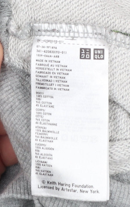 Mens UK Size M Uniqlo Grey Pullover Sweatshirt