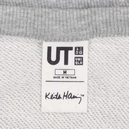 Mens UK Size M Uniqlo Grey Pullover Sweatshirt