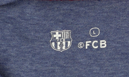 Mens UK Size L FC Barcelona Blue Full Zip Hoodie