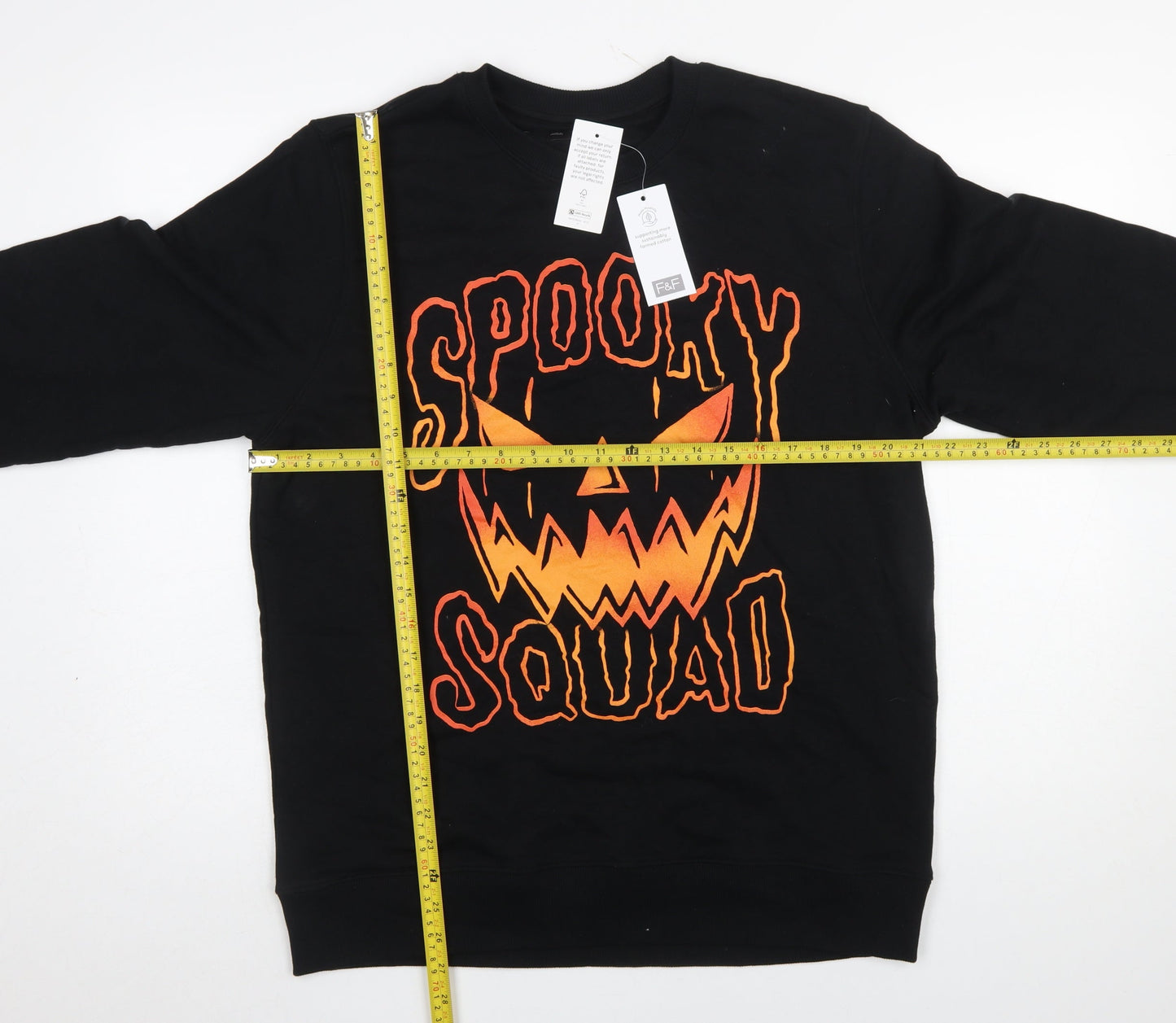 F&F Women's Black Halloween Spooky Squad Sweatshirt Size L