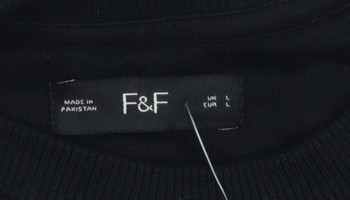 F&F Women's Black Halloween Spooky Squad Sweatshirt Size L
