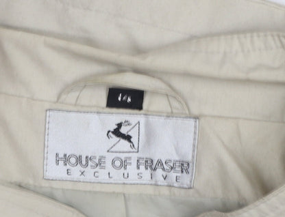 Womens UK Size 14 House of Fraser Beige Overcoat