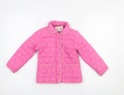 Girls UK Size 5-6 Years Young Dimension Pink Quilted Coat