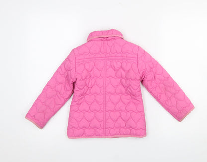 Girls UK Size 5-6 Years Young Dimension Pink Quilted Coat
