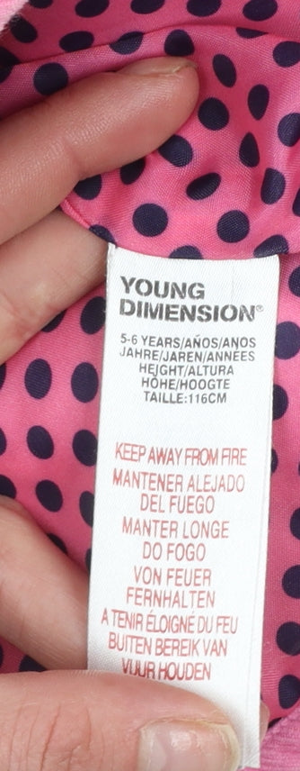 Girls UK Size 5-6 Years Young Dimension Pink Quilted Coat