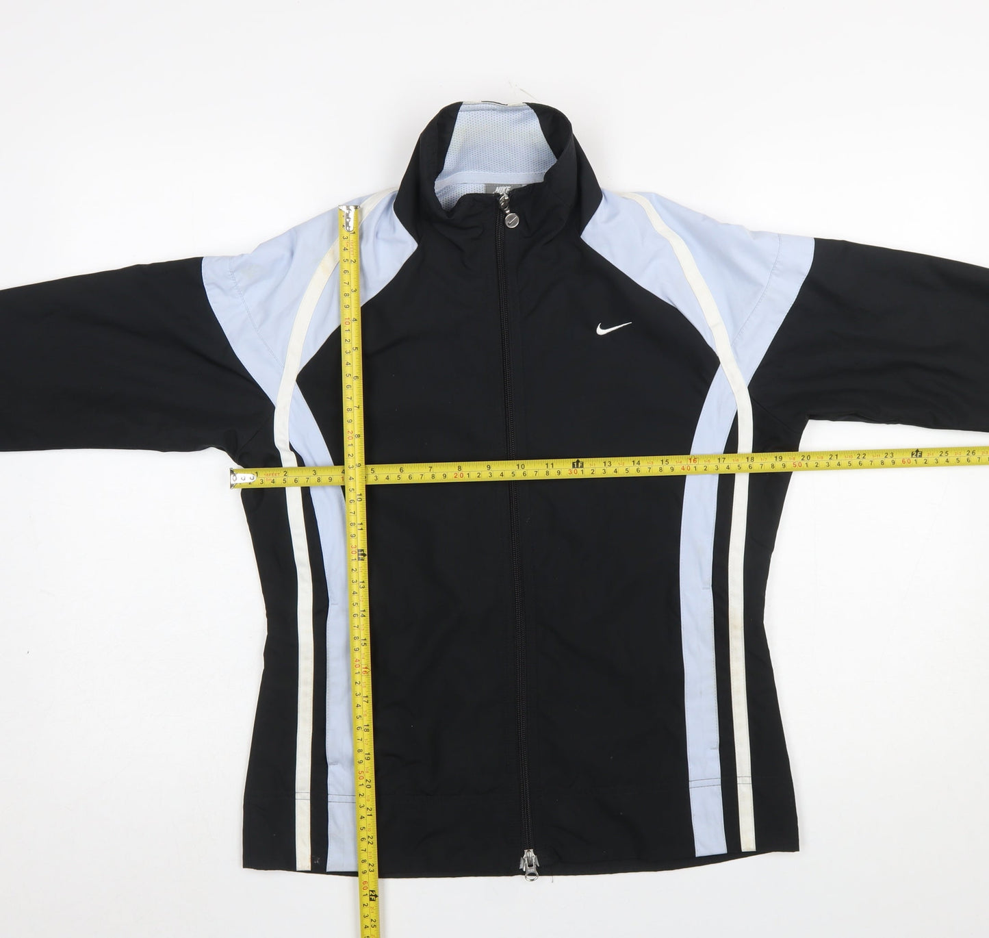 Womens UK Size M Nike Black Windbreaker Coat