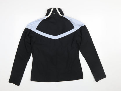 Womens UK Size M Nike Black Windbreaker Coat