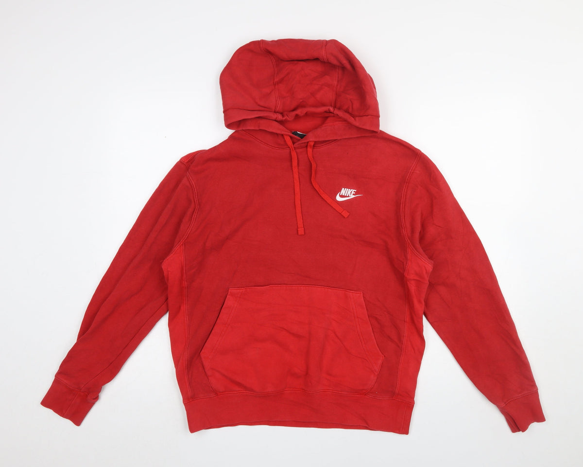 Mens UK Size S Nike Red Pullover Hoodie
