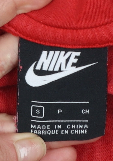 Mens UK Size S Nike Red Pullover Hoodie
