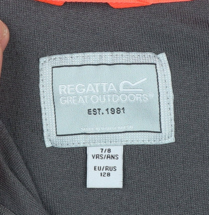 Regatta Boys Grey Fleece 1/4 Zip Pullover Sweatshirt 7-8 Years