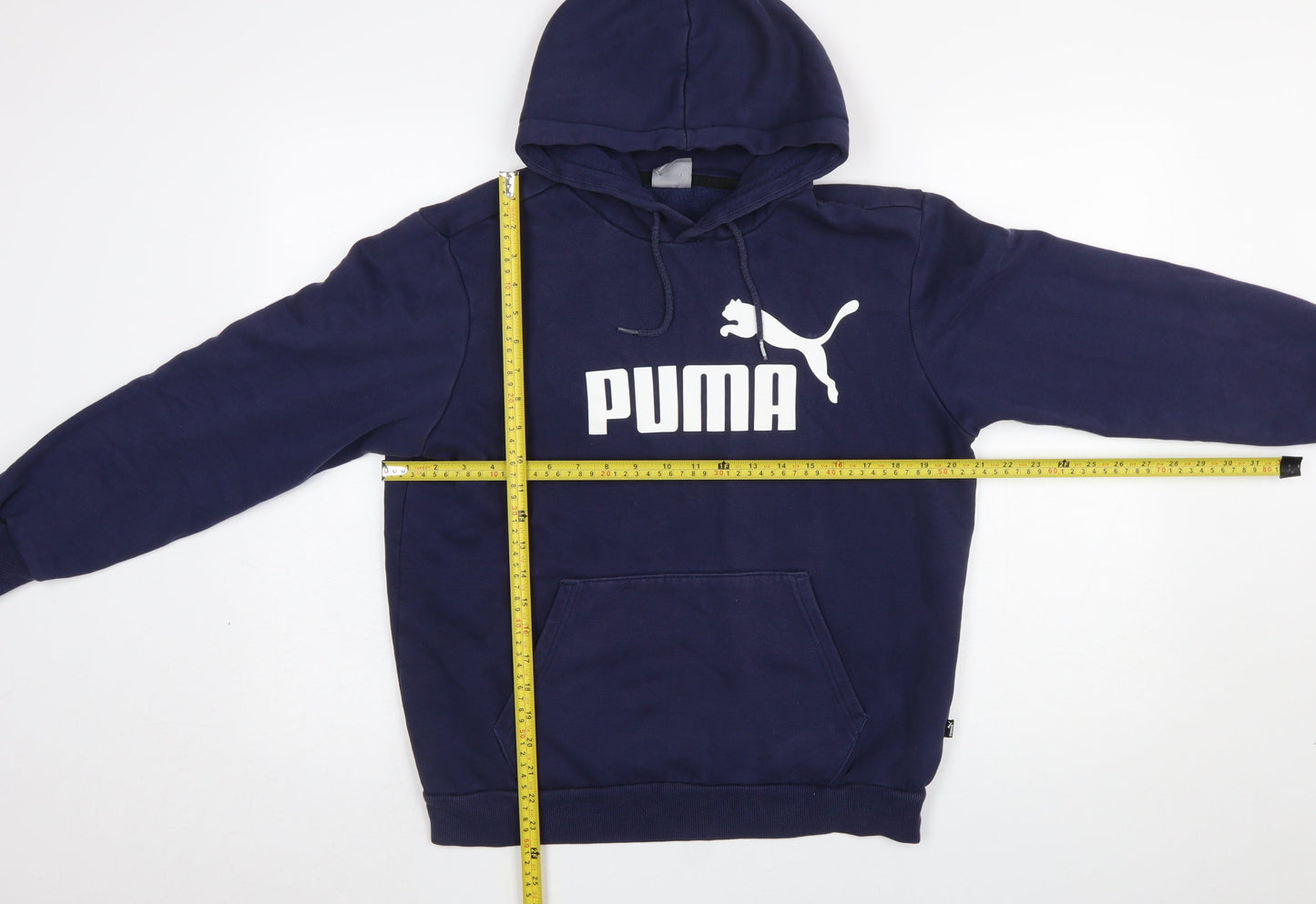 Mens UK Size S PUMA Blue Pullover Hoodie