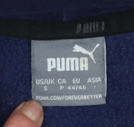 Mens UK Size S PUMA Blue Pullover Hoodie