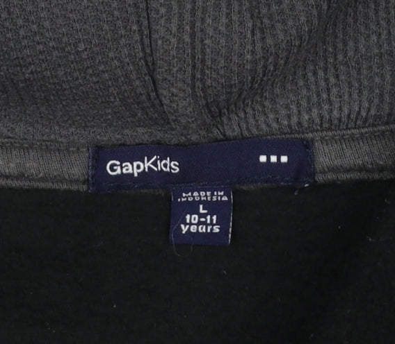 Boys UK Size 10-11 Years Gap Black Pullover Hoodie
