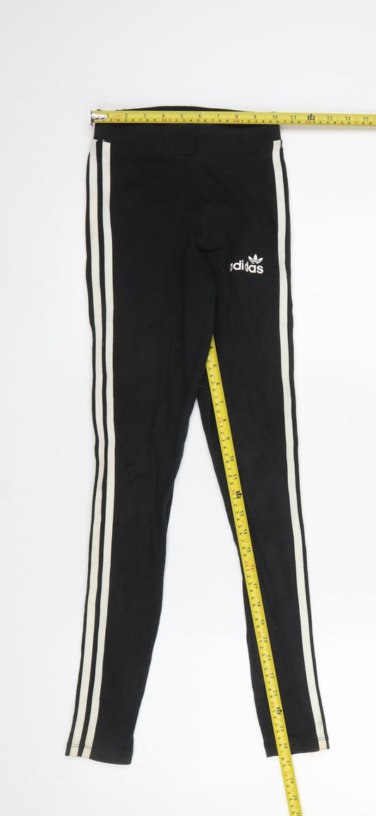 Womens UK Size 4 adidas Slim Fit Leggings Black Leggings