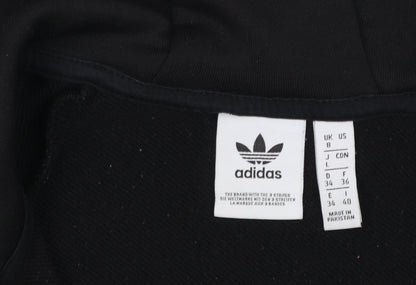 Womens UK Size 8 adidas Black Full Zip Hoodie